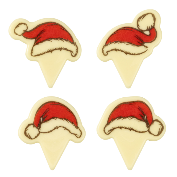 Santa Hat Topper 5.1cm (75 pcs)