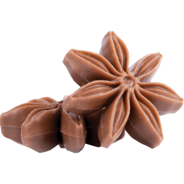 MILK CHOCOLATE STAR ANISE SHAPED