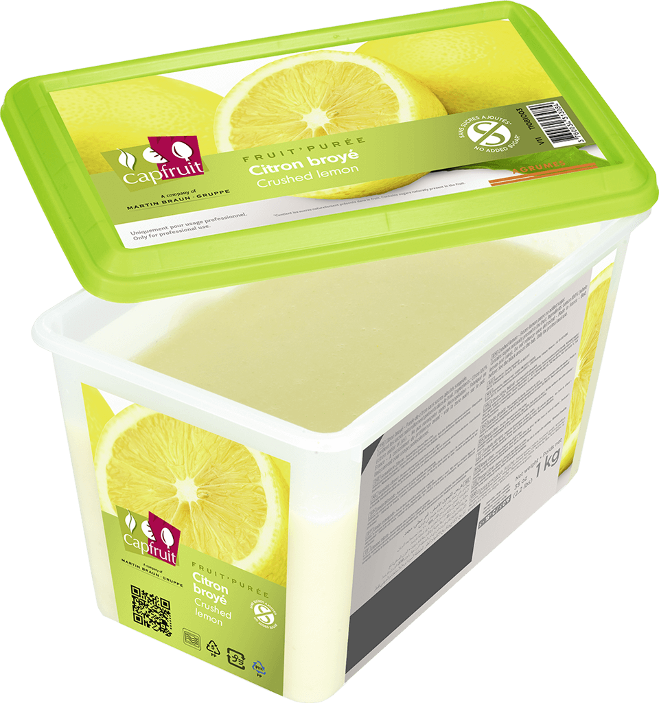 FRUIT PUREE LEMON CRUSHED (1kg) Fz - Town & Country Fine Foods