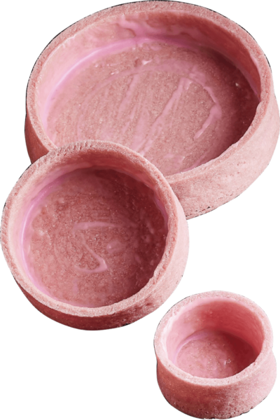 LARGE ROUND STRAWBERRY FLAVOUR TART WITH COATING