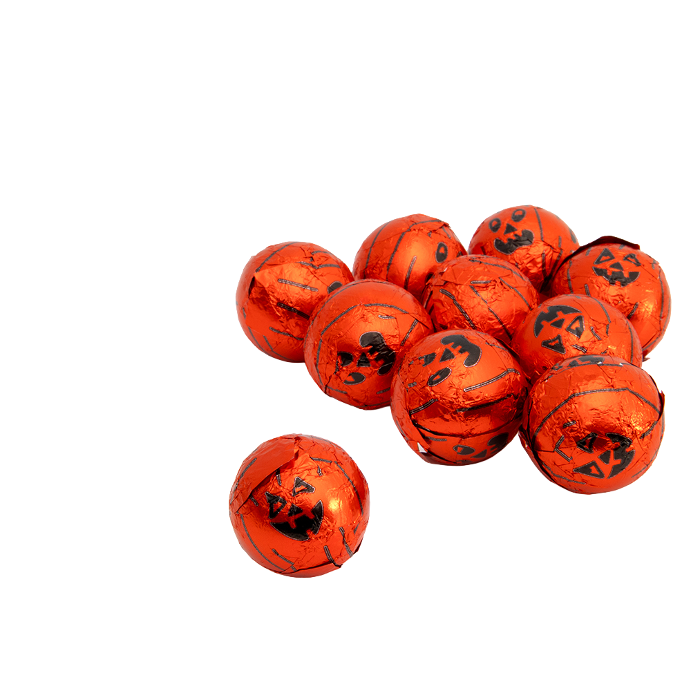 Milk Chocolate Pumpkin Foiled Balls (1kg)