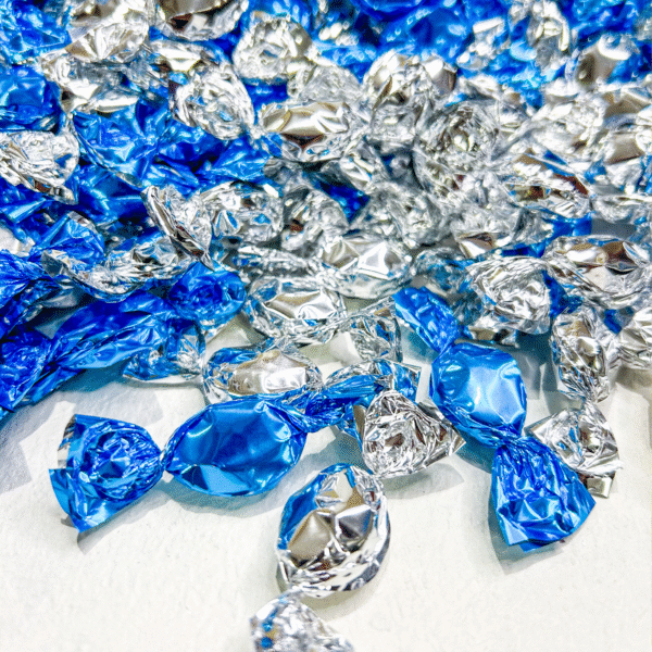 MINI MINTS SILVER & BLUE FOILS (WRAPPED)
